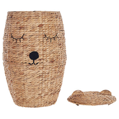 Water Hyacinth Wicker Bear Basket Natural SAMBUR