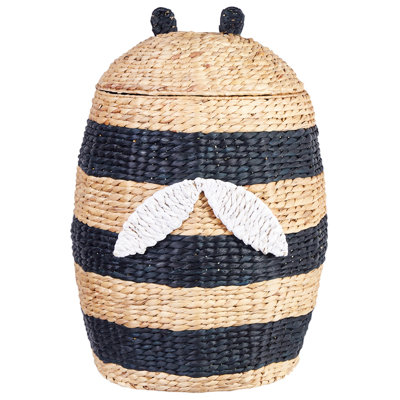 Water Hyacinth Wicker Bee Basket Natural KNYSNA