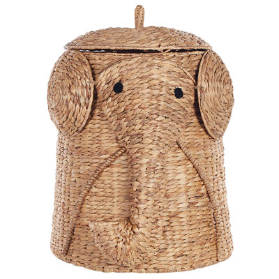 Water Hyacinth Wicker Elephant Basket Natural DOGON