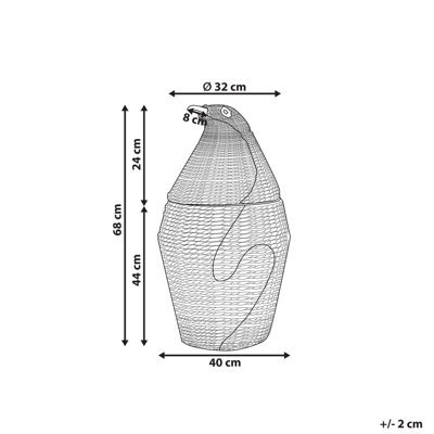Water Hyacinth Wicker Penguin Basket Natural HADZABE