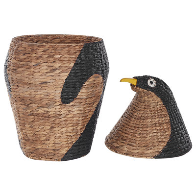 Water Hyacinth Wicker Penguin Basket Natural HADZABE