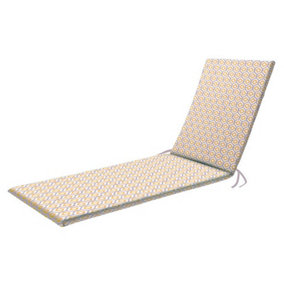 Water-Repellant Sunlounger Pad: Fade-Resistant, 50mm Foam, Removable Cover