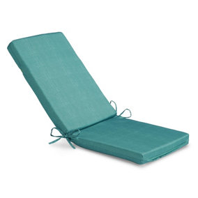 Water-Repellent Chair Pad: Fade-Resistant, 95cmx42cmx4cm Foam, Removable Cover