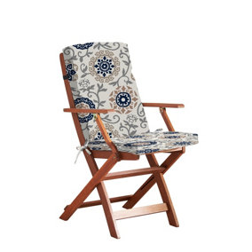 Water-Repellent Chair Pad Fade-Resistant 95cmx42cmx4cm Multi