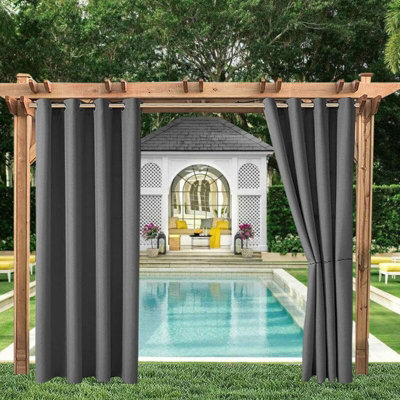 Water Repellent Outdoor Curtains, Uv Protection With Grommets, For ...