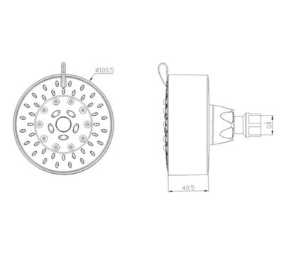 Water Saving Shower Head - Adjustable - 5 Functions - 5
