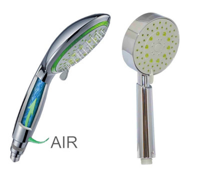 Water Saving Showerhead - Chrome 5 Function Spray Pattern Settings Energy Saving - 5