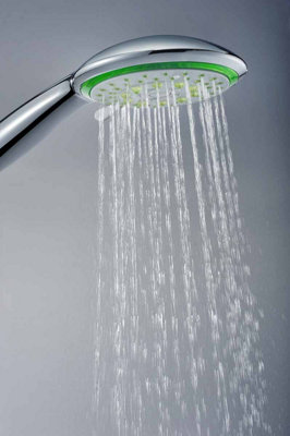 Water Saving Showerhead - Green Dial with 5 Spray Patterns Function Setting - 6