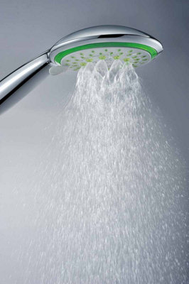 Water Saving Showerhead - Green Dial with 5 Spray Patterns Function Setting - 7