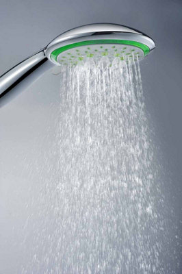 Water Saving Showerhead - Green Dial with 5 Spray Patterns Function Setting - 8