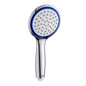 Water Saving Showerhead - Single Function Large Round with blue insert