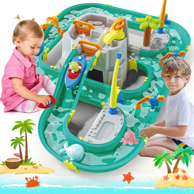 Water Surfing Adventure Playset , Interactive Water Table with Floating ...