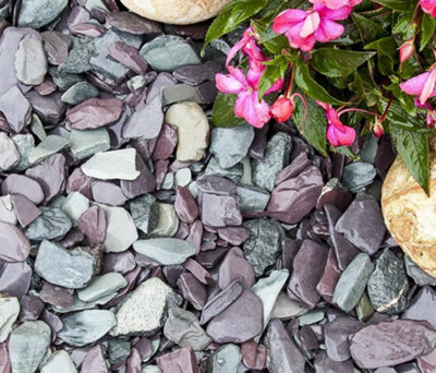 Water-Worn Welsh Slate Blend 20-40mm - 25 Bags (500kg)