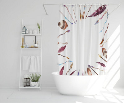 Watercolor boho chic with feathers and arrows (Shower Curtain) / Default Title Price Comparisons | Compare The Build