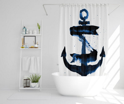 Watercolour Anchor (Shower Curtain) / Default Title Price Comparisons | Compare The Build