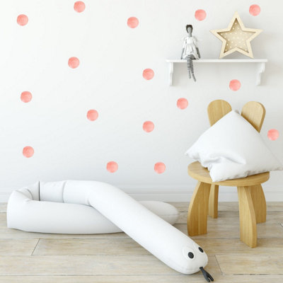 Watercolour Beige Polka Dot Wall Stickers