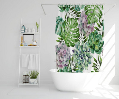 Watercolour Botanical Leaves (Shower Curtain) / Default Title Price Comparisons | Compare The Build