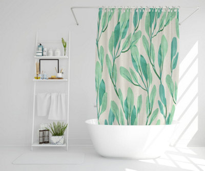Watercolour botanical (Shower Curtain) / Default Title Price Comparisons | Compare The Build