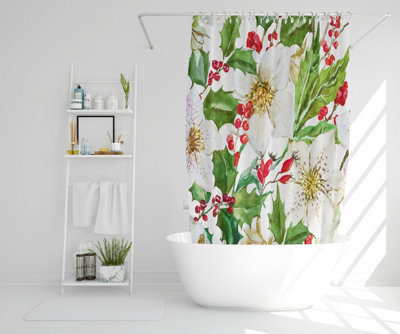 Watercolour Christmas pattern (Shower Curtain) / Default Title Price Comparisons | Compare The Build