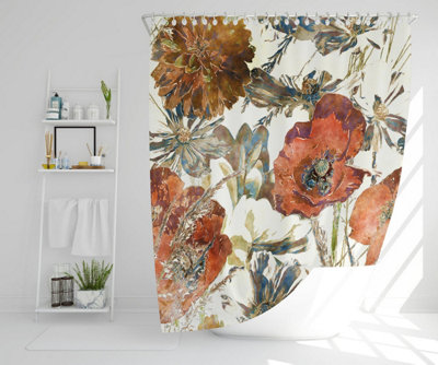 Watercolour Flower Print (Shower Curtain) / Default Title Price Comparisons | Compare The Build