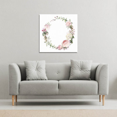 Watercolour Flowers (Canvas Print) / 101 x 101 x 4cm