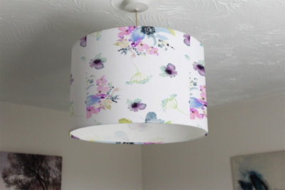 Watercolour Flowers (Ceiling & Lamp Shade) / 45cm x 26cm / Ceiling Shade