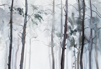 Watercolour Forest Mural - 384x260cm - 5455-8