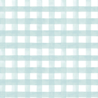 Watercolour Gingham Beige Children's Wallpaper