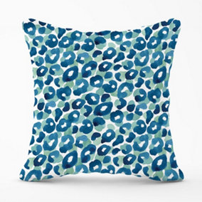 Watercolour Leopard Print Outdoor Cushion 45cm x 45cm