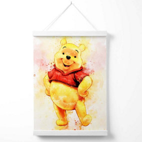 Watercolour Winnie the Pooh Poster with Hanger / 33cm / White