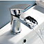 Waterfall Basin Sink Cloakroom Bathroom Mixer Tap Chrome Including Waste