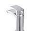Waterfall Bathroom Sink Taps with Drainer Cloakroom Basin Mixer Taps with Waste