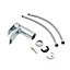 Waterfall Bathroom Sink Taps with Drainer Cloakroom Basin Mixer Taps with Waste