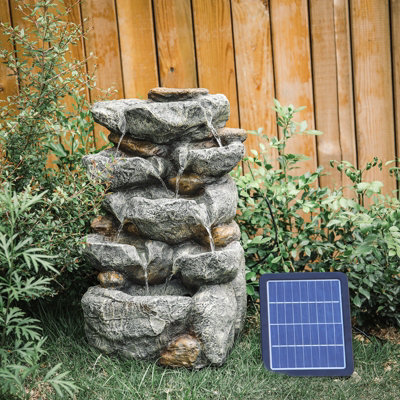 Solar powered deals water fountain