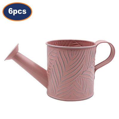 Watering Can Metal 0.65L 6pcs Pastel Pink Planter Garden Sprinkler Plant Sprayer