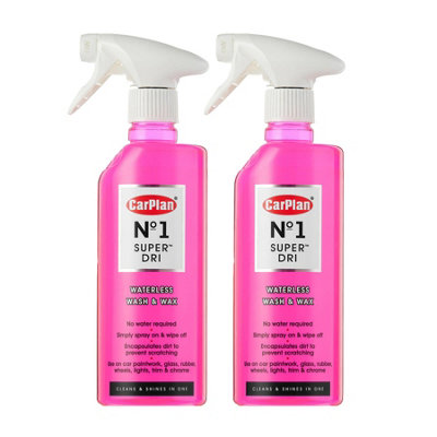 Waterless Wash & Wax Fast & Easy Car Wax CarPlan No.1 Super Dri Spray 600ml x12