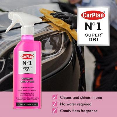 Waterless Wash & Wax Fast & Easy Car Wax CarPlan No.1 Super Dri Spray 600ml x12 - 3