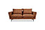 Waterloo 2 Seater Velvet Sofa, Rustic Orange Velvet