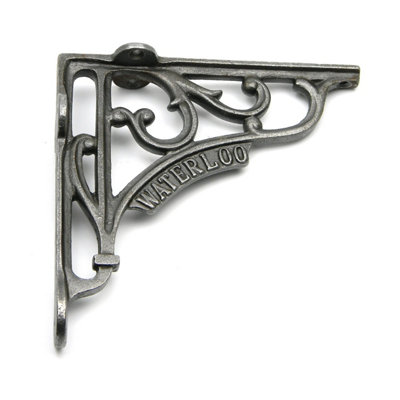 Waterloo Victorian Style Shelf Brackets Antique Cast Iron 150mm x 150mm / 6" x 6" - 3