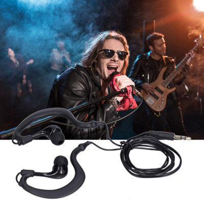 Waterproof 3.5mm Swimming Headphones with Replaceable Earplugs for Swimming, Running, and Surfing - Black