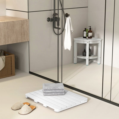 Waterproof Bathroom Floor Mat HIPS Spa Shower Mats Non Slip Foot Pads 60 x 48cm