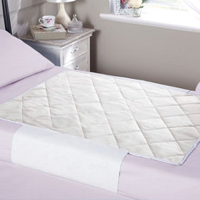 Waterproof Bed Pad with Wings - Premium Quality Machine Washable Incontinence Mat - Diamond Quilted Mattress & Bed Sheet Protector