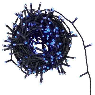 Waterproof Blue LED Fairy Lights with Green Cable - 1000 Lights and 35M ...