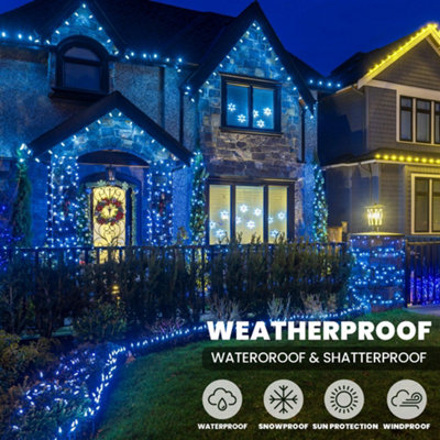 Waterproof Blue LED Fairy Lights with Green Cable - 1000 Lights and 35M ...