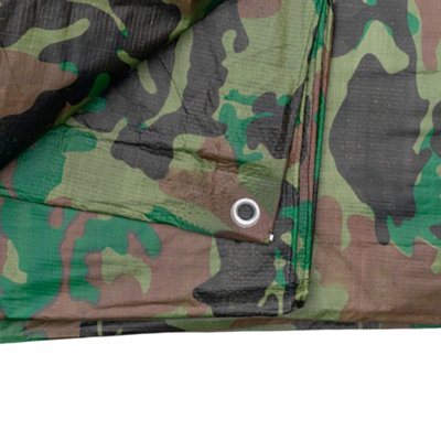 Waterproof camouflage tarpaulin/ground cover sheet/army basha tarp (1.5m x5m) - 8