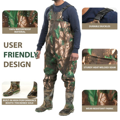 Waterproof Camouflage Waders for Fishing, Farming & Outdoor Work