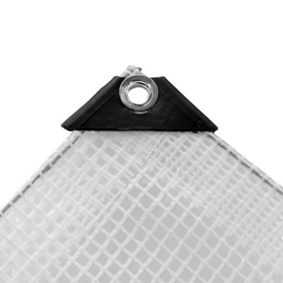 waterproof clear reinforced tarpaulin/builders tarp/camping ground sheet cover up (2m x 2m) - 5