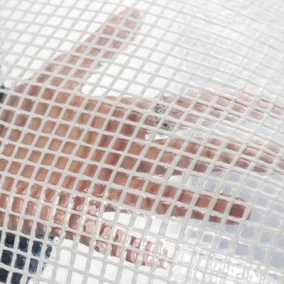 waterproof clear reinforced tarpaulin/builders tarp/camping ground sheet cover up (4m x 2m)