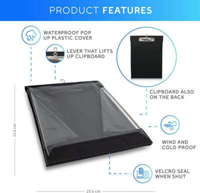 Waterproof Clipboard (A4 Portrait) to Protect Documents from Bad Weather  with Clear PVC See Through Screen DIY at BQ