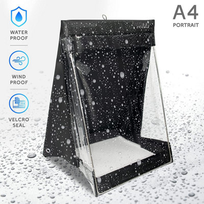 Waterproof Clipboard A4 Size (33.6 x 25.6 cm) Durable PVC Cover for Outdoor Use - Protects Documents from Rain, Snow, & Dust
